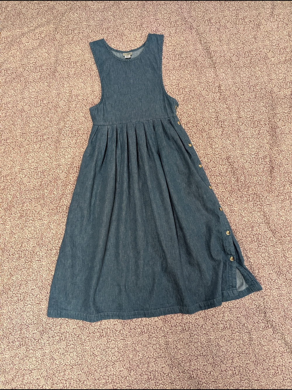 LL Bean Denim Pinafore Dress